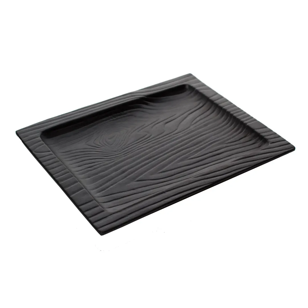 Get 15003074001 Cheforward Sustain Tray, 15"L x 11 3/4"W x 3/4"H, Rectangular, Melamine, Black