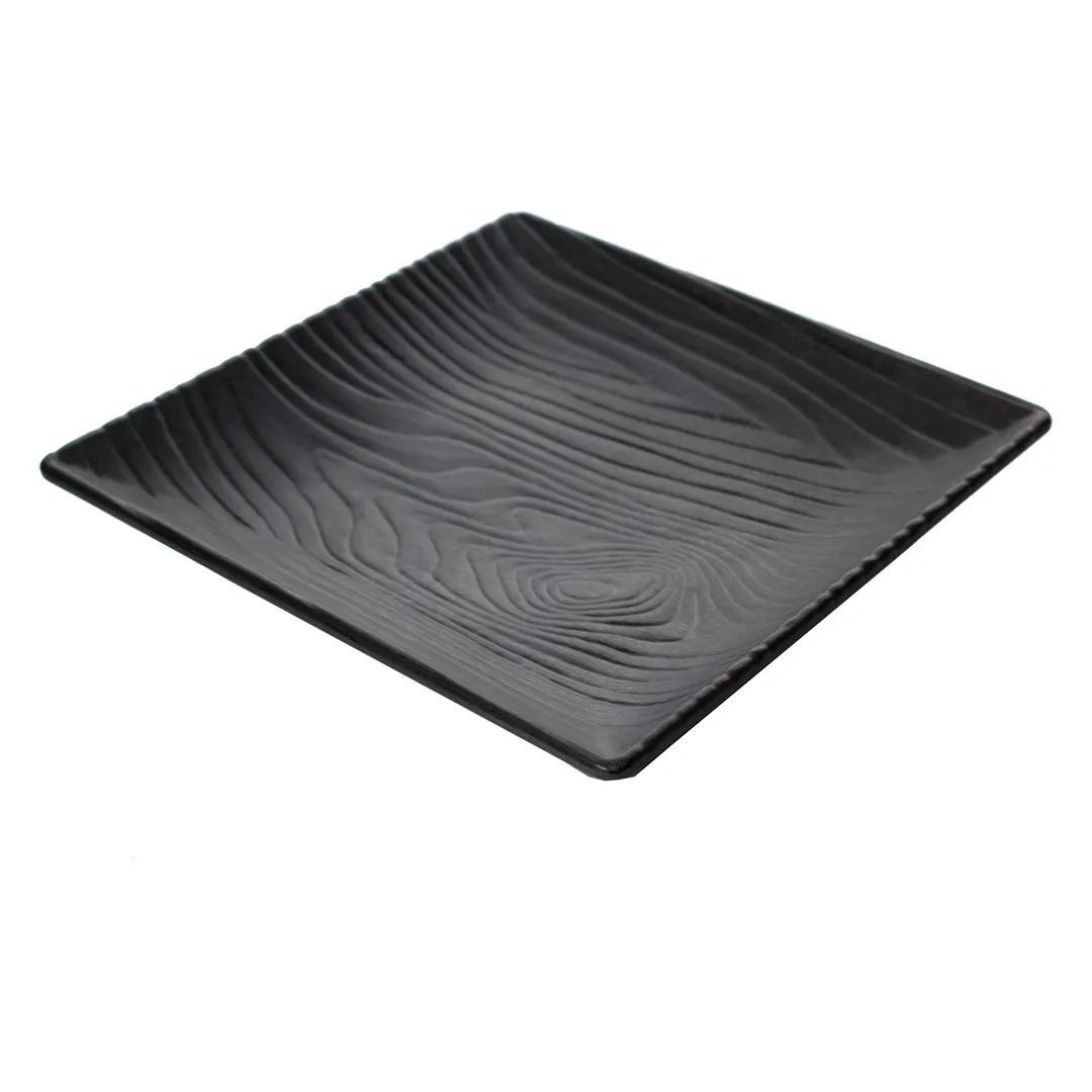 GET 15003076001 Cheforward Sustain Tray, 11-1/4"L x 11-1/4"W x 1-3/4"H, Square, Melamine, Black