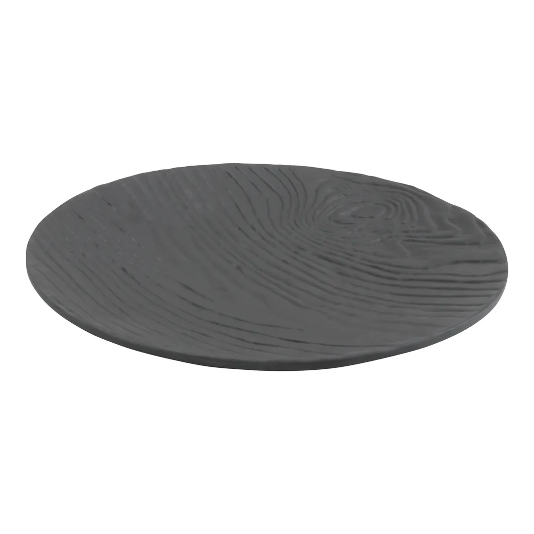 GET 15003217023 Sustain Plate, 11-1/4" Dia. X 2"H, Round, Coupe, Melamine, Smoke