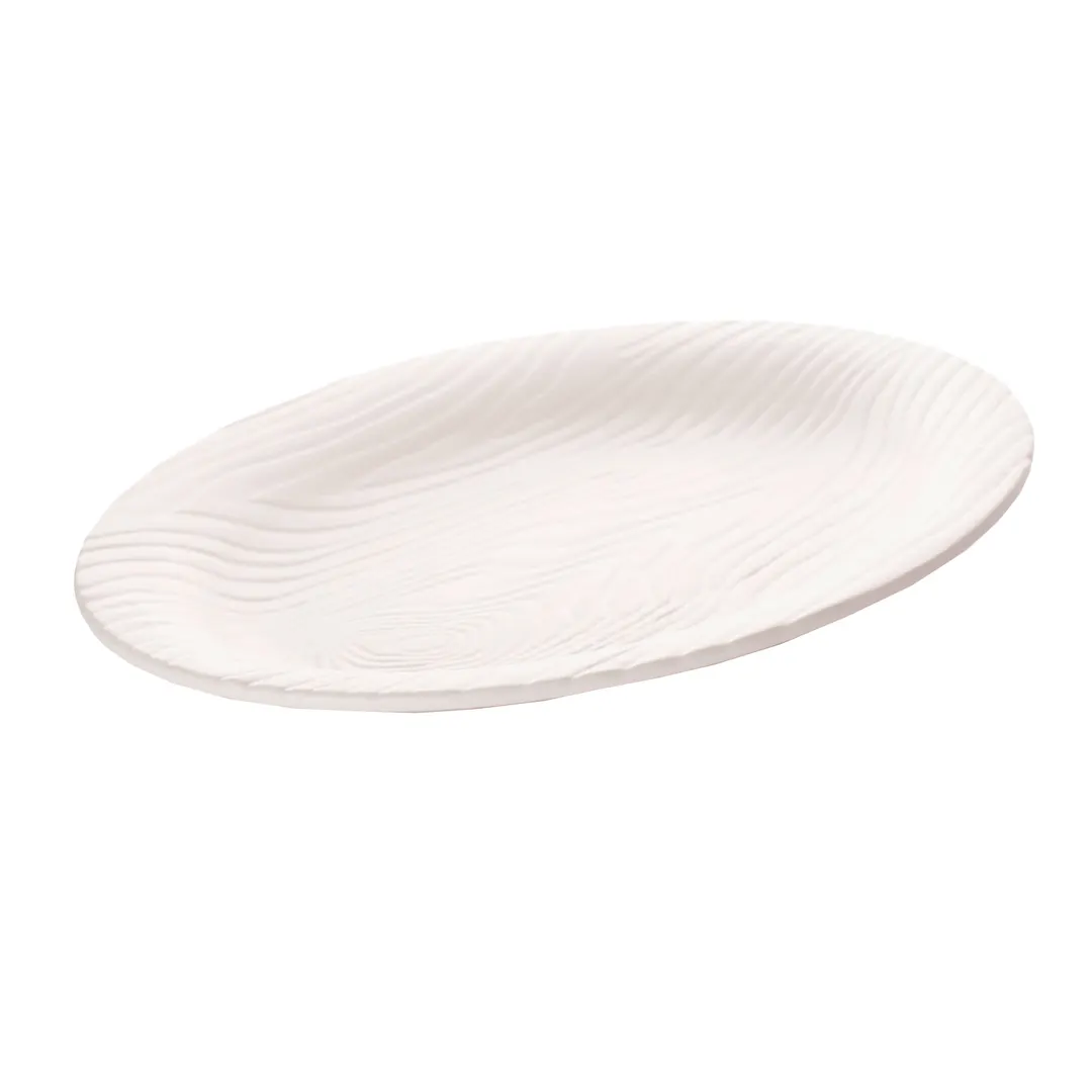 GET 15003266028 Cheforward Platter, 17"L x 13"W x 1-3/4"H, Oval, White, BPA‑Free Melamine