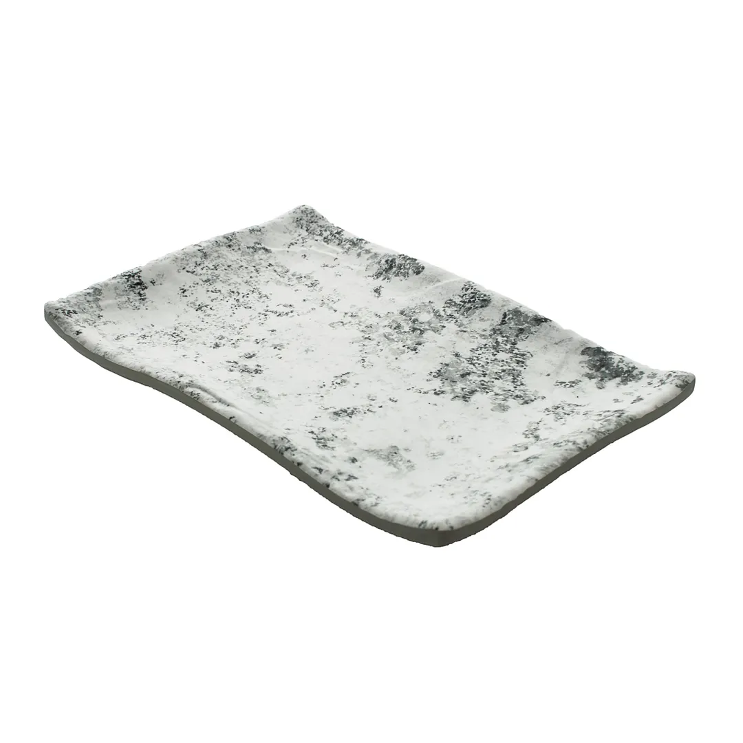 GET 15005064006 Cheforward Endure Platter, 11"L x 7-1/2"W x 1-3/10"H, Melamine, Grays