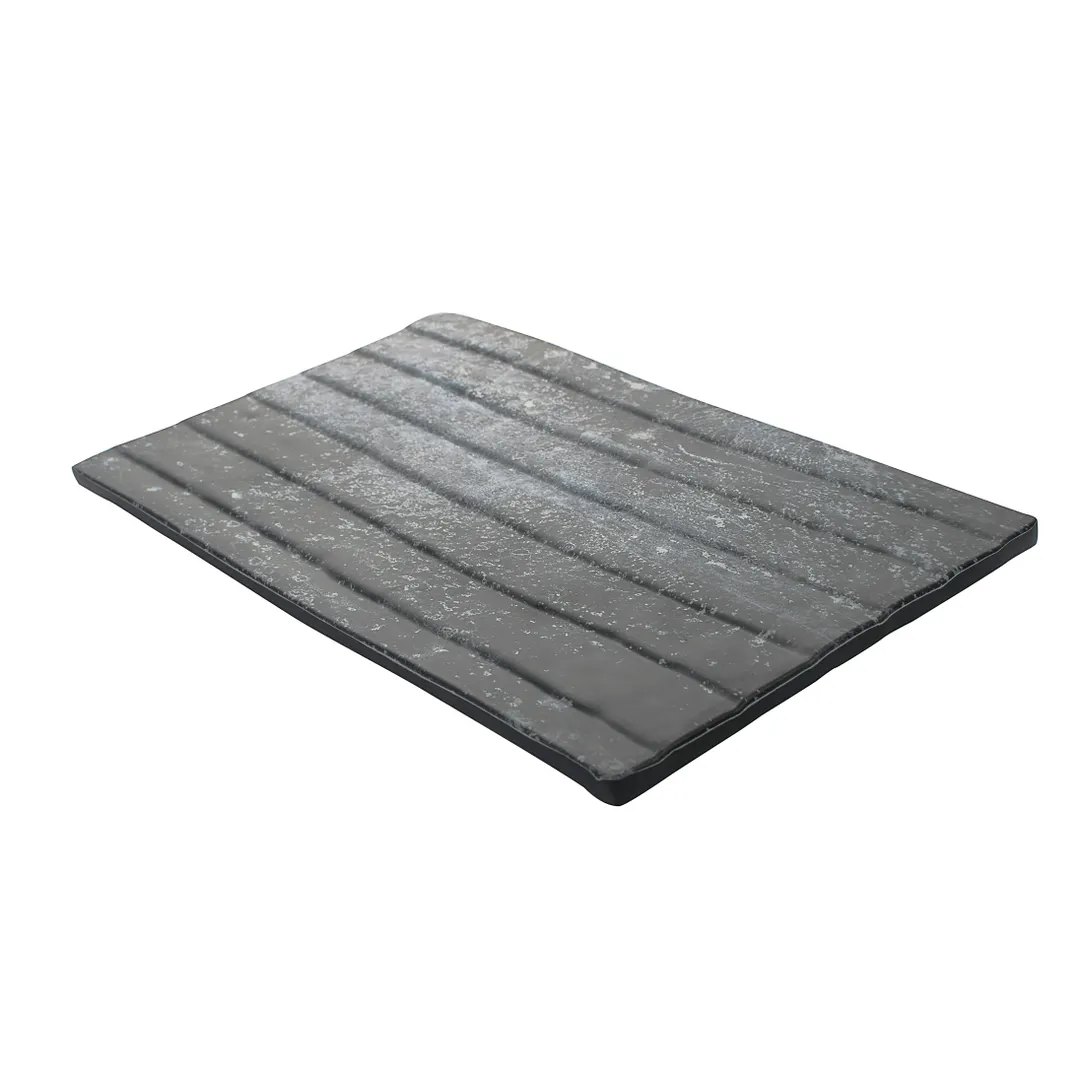 GET 15005072007 Endure Tray, 10-3/5"L x 6-1/10"W x 1"H, Rectangular Melamine, Weathered Pewter Gray