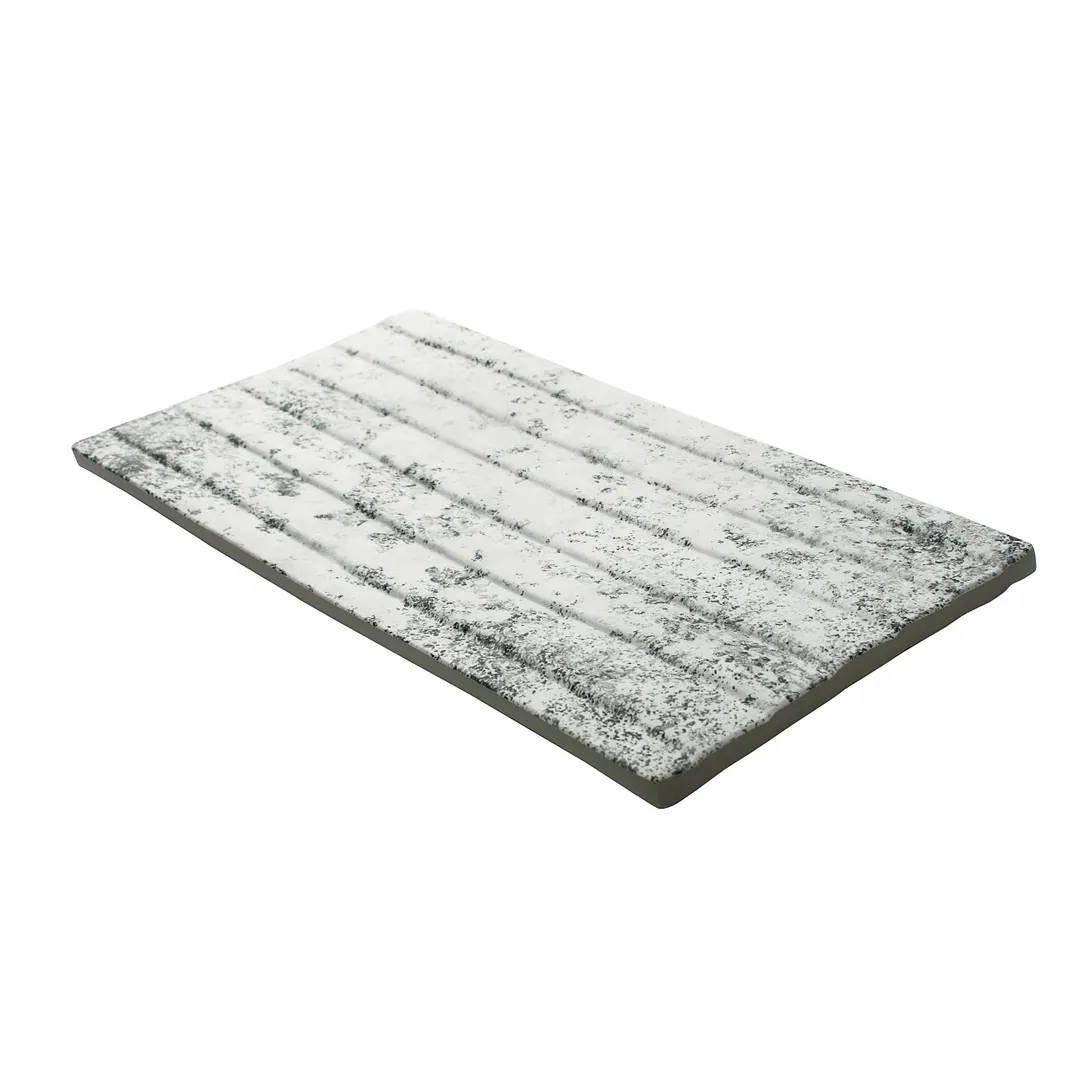 GET 15005073006 Cheforward Endure Tray, 13-3/4"L x 8-1/4"W x 1-1/10"H, Rectangular, Melamine, Grays