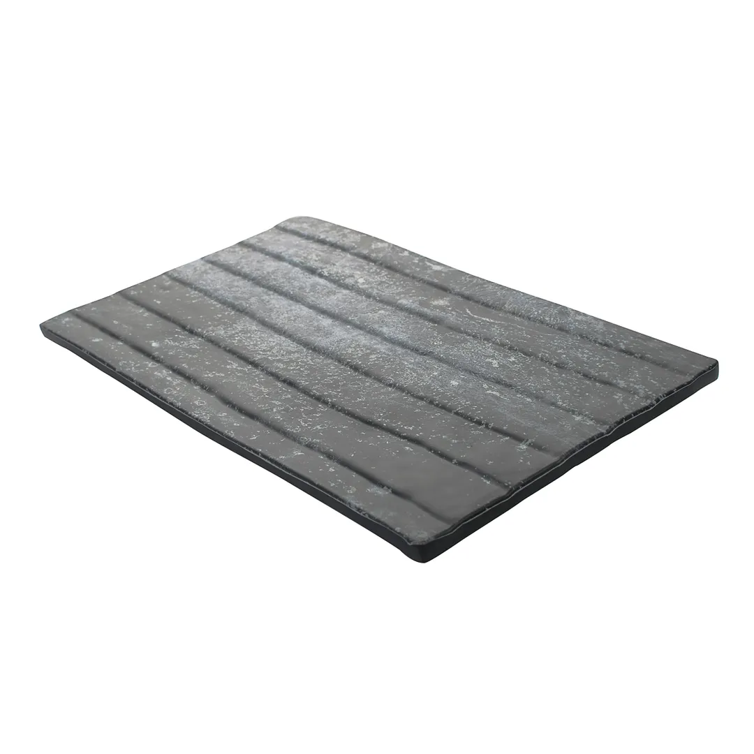 GET 15005073007 Cheforward Endure Tray, 13-3/4"L x 8-1/4"W x 1-1/10"H, Rectangular, Melamine, Grays