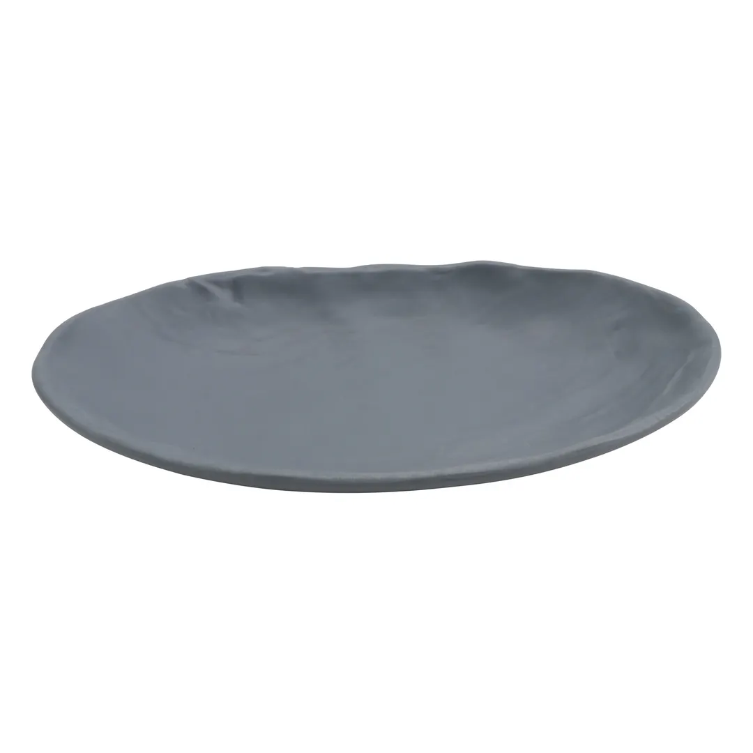 GET 15005083005 Endure Plate, 10-1/4"L x 6-1/10"W x 1-3/5"H, Oval, Melamine, Weathered Onyx