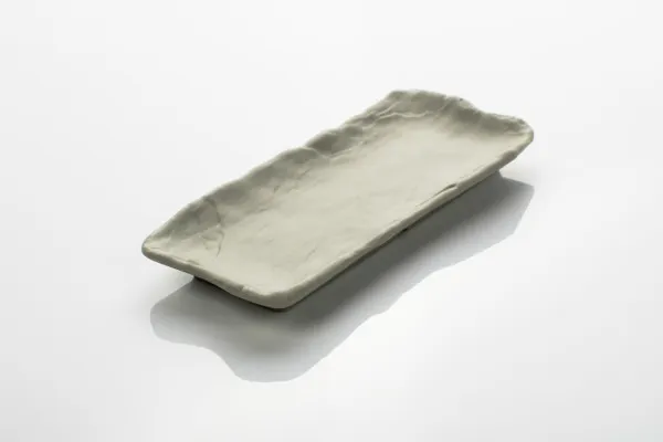 GET 15005101008 Endure Plate – 9-1/10"L x 4-3/10"W x 1"H, Ivory Melamine Rectangular, Sandstone