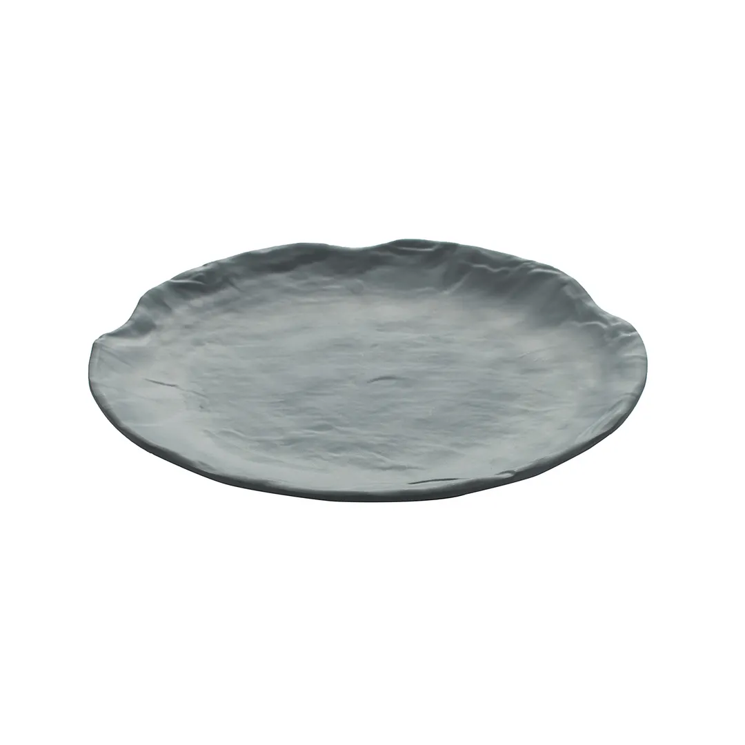 GET 15005111005 Endure Plate – 10" Dia. x 1-2/5"H, Round, Weathered Onyx, Melamine, Gray