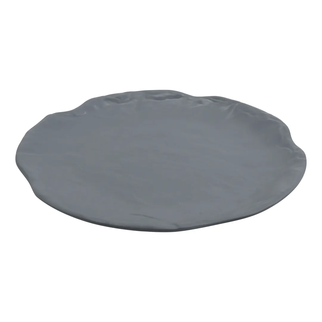 GET 15005112005 Endure Plate, 12" Dia. X 1-1/2"H, Round, Melamine, Weathered Onyx