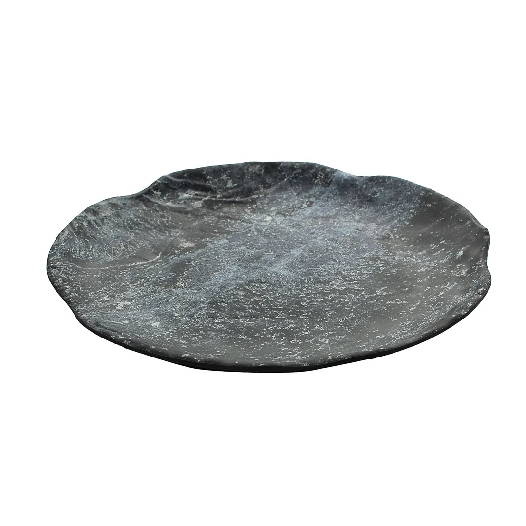 GET 15005112007 Cheforward Endure Plate, 12-1/10" Dia. x 1-1/2" H, Round, BPA‑Free, Melamine, Pewter