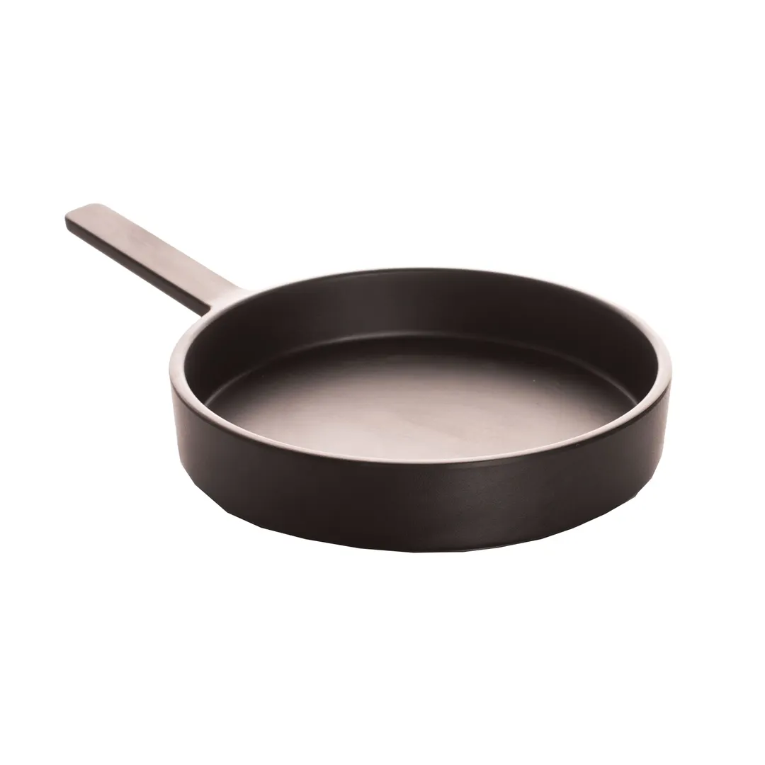 GET 15007043012 Cheforward Fry Pan, 53.45 Oz, 14" L x 10" W x 3-4/25" H, Black Melamine, BPA Free