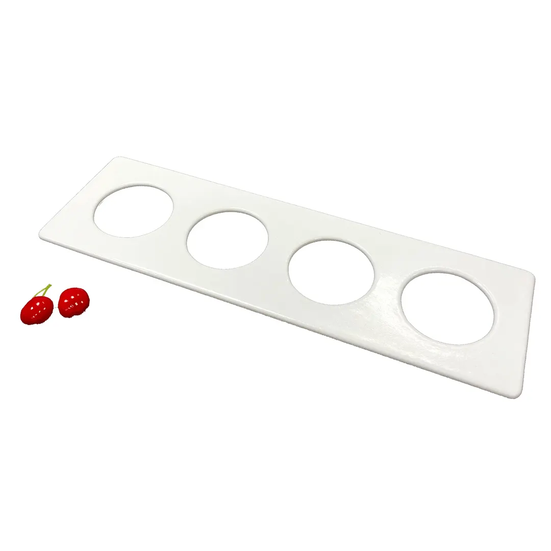 GET 1/2LIDL4-MOD-WW Tile, 20-3/16" x 6-3/16" x -3/4" Aluminum, White, Holds 4 Bottles, Dishwasher Safe