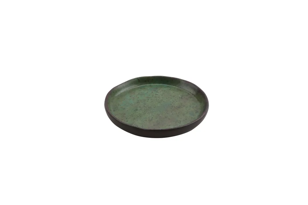 Get 20038-SP Cheforward Savor Round Plate, 4" Dia., Melamine, Two-Tone, Spruce