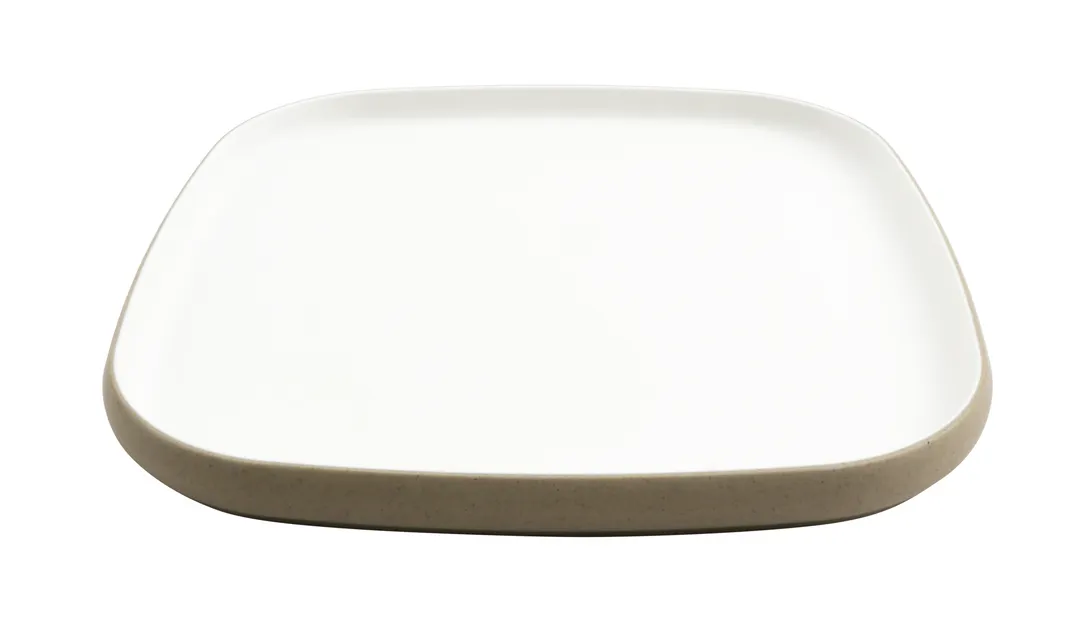 GET 21376-TOH/SND Cheforward Hatch Plate, 12" x 12" x 1"H Square, Honey/Sandstone Two‑Tone, Melamine
