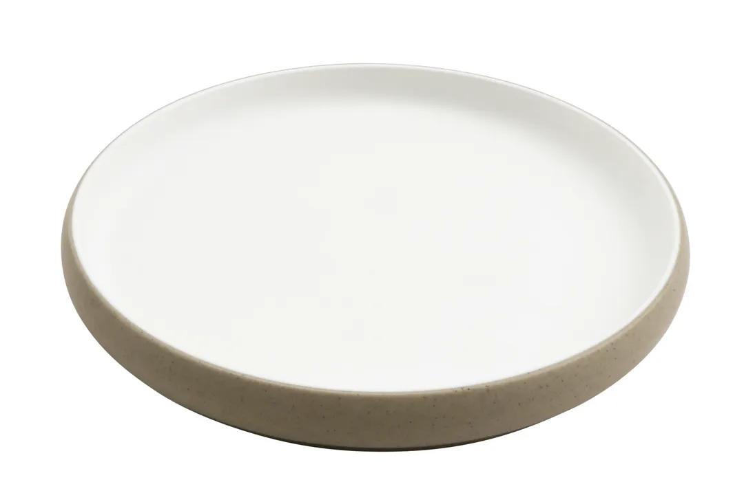 GET 21378-TOH/SND Cheforward Hatch Plate, 8-1/2" Dia. x 1"H, Honey/Sandstone Two‑Tone, Melamine