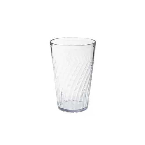 GET 2212-1-CL Tahiti™ Beverage Tumbler, 12 Oz Clear Textured SAN, 3-1/4" Dia x 4-7/8" H - 1 Dozen
