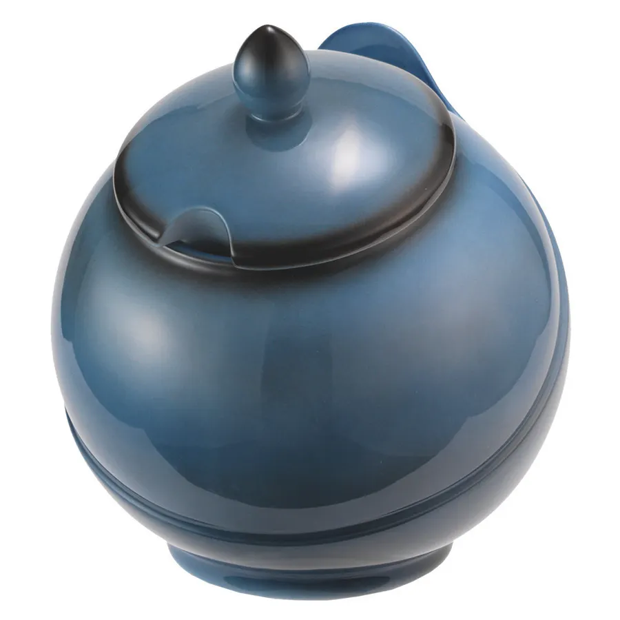 GET 2757153 Frilich Bowl With Lid, 1.6 Qt (51 Oz) Capacity, 6.7" Dia x 7.5" H, Blue China, General
