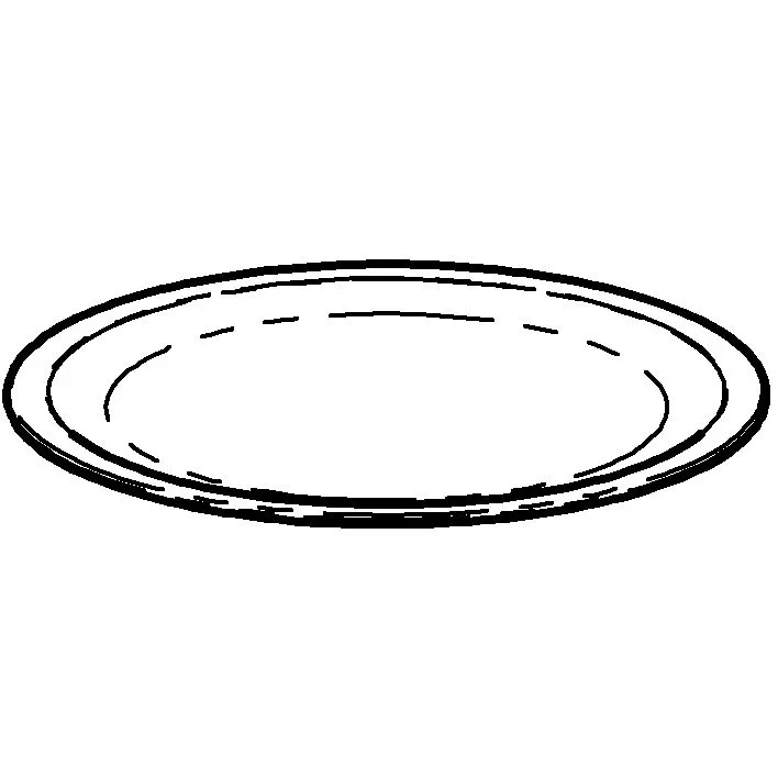 GET 2939400 Frilich® Replacement Platter, Ceramic, White, For Cold Food Display
