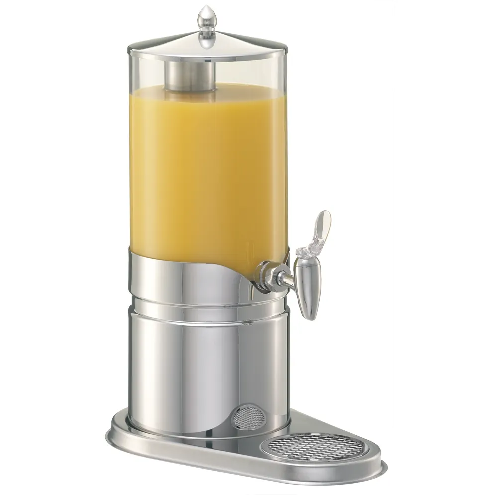GET 3170012 Juice Dispenser, 5.3 Qt (1.3 Gal/5 L) SAN Container, Steel Base, 14"x9"x19" - Set
