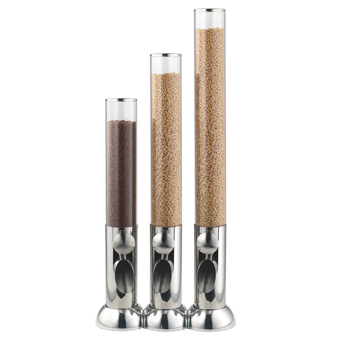 GET 3178072 Frilich Cereal/Dry Dispenser, 4.8 Qt (4.5 L), 7.5"x6.7"x38" Steel Base, Handle - Set