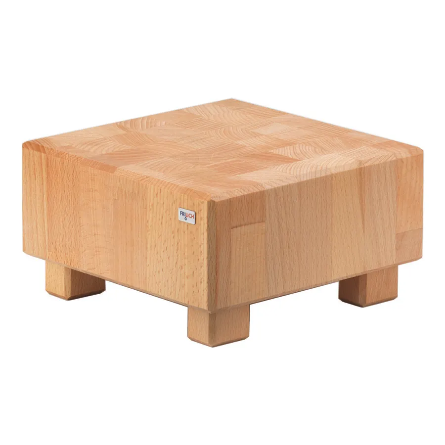 GET 3651040 Frilich Nature Butcher Block Riser, Square 8.7"W x 8.7"D x 4.7"H, Natural Beech Wood