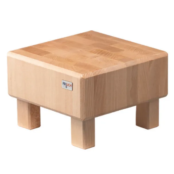 GET 3651041 Frilich Butcher Block Riser, 8-7/10" W x 8-7/10" D x 6.5" H, Beech Wood