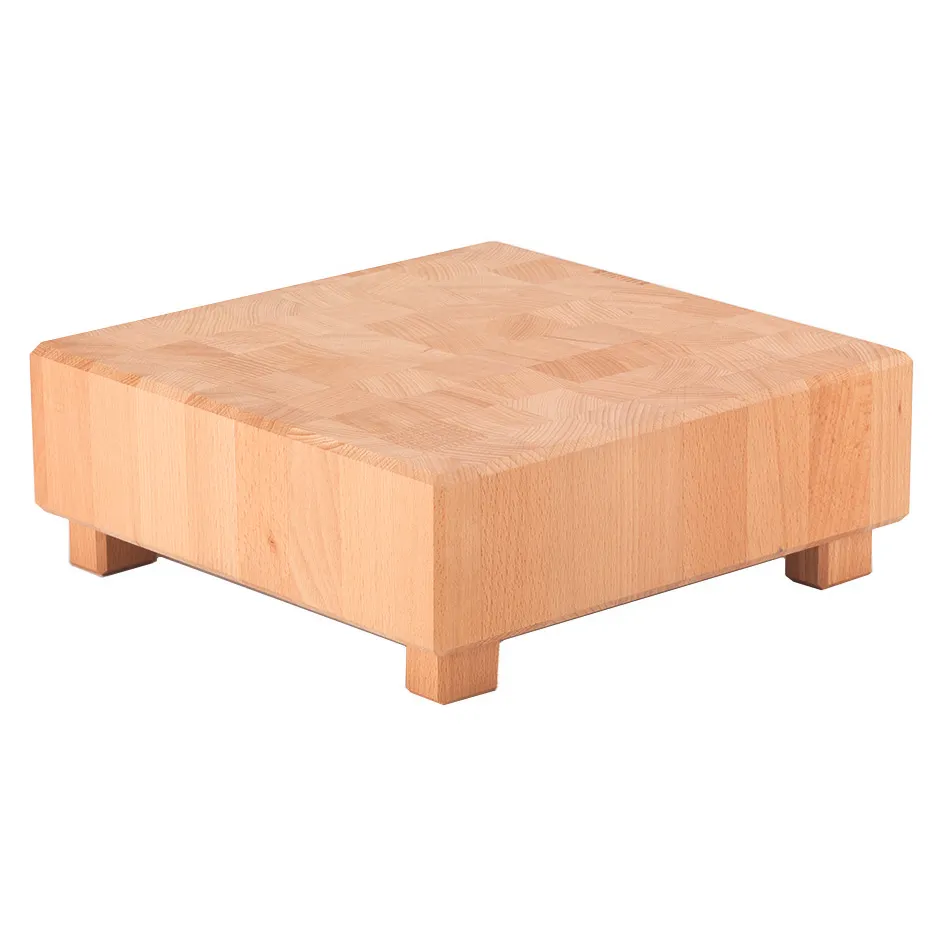 GET 3652040 Frilich Cheese Stand L‑Cube, Beech, Natural, 12‑13/16" L×W 10‑19", 4‑3/4" H, 1‑2 Steps
