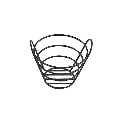 GET 4-33782 Clipper Mill Bucket Basket, 6-1/4" Dia. x 4-1/4" H, Round, Iron, Powder Coated Black