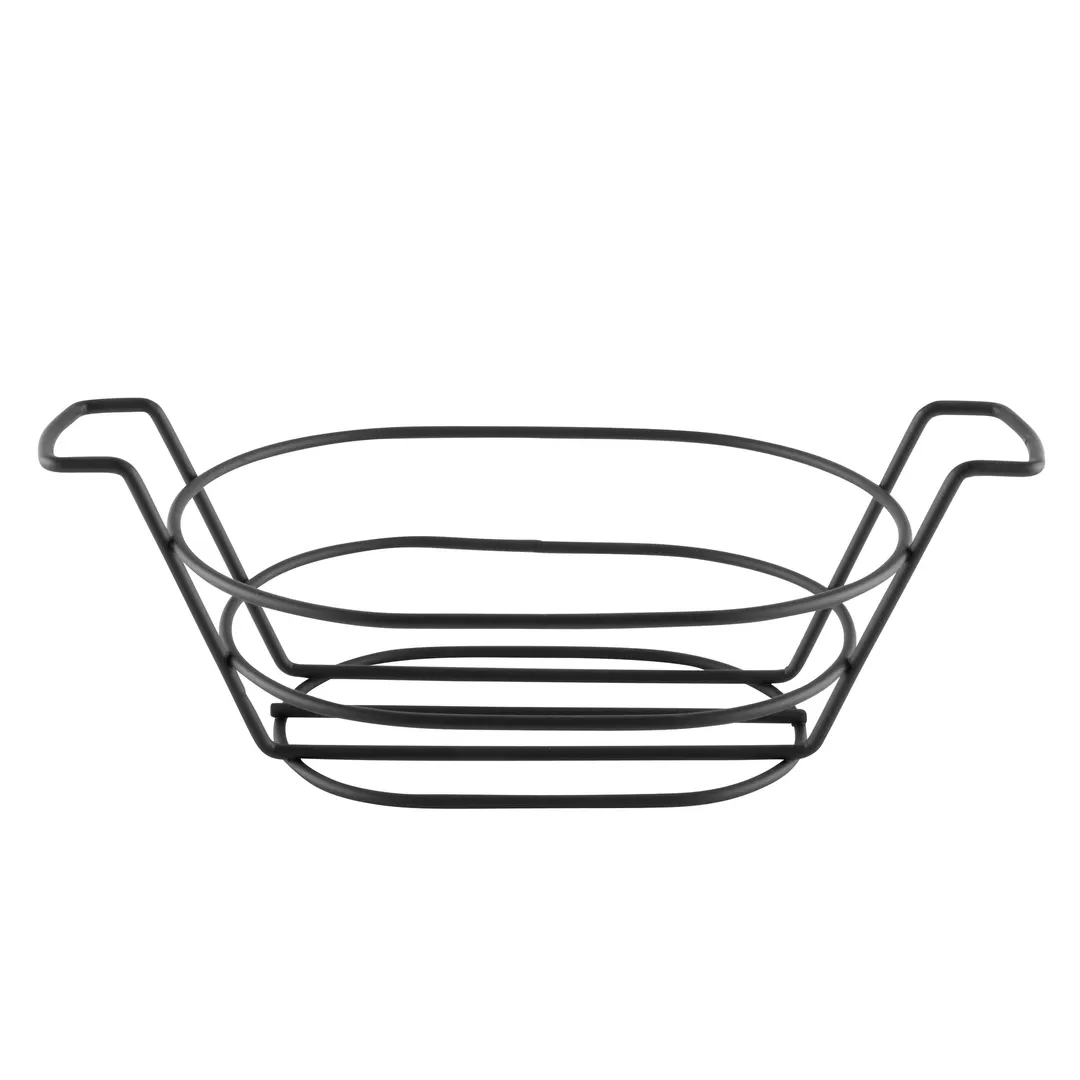 GET 4-33785 Clipper Mill Basket – Oval, 8-1/2" x 6" x 3", Iron, Powder Coated Black, Handles