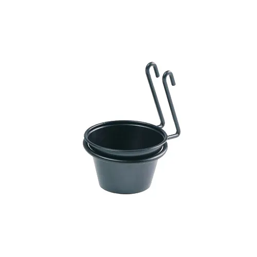 GET 4-33801 Condiment Cup Holder, 2-1/4" Dia. X 3"H, Iron Teflon Coated, Black