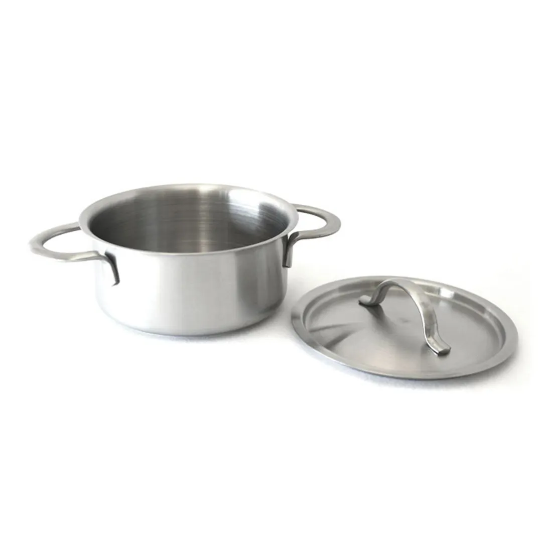 GET 4-80910 Mini Bistro Pot, 10 Oz., 4-7/16" Dia. x 2" H x 6-1/2" L, Stainless Steel, Stew Pot