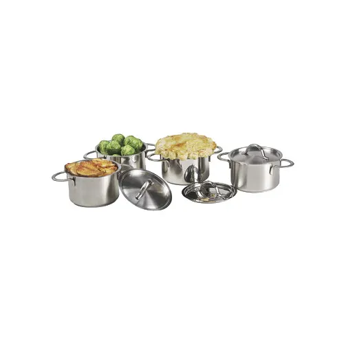 GET 4-80999 Mini Bistro Pot, 14 Oz, 4-7/16" Dia x 2-1/2" H, 6-1/2" L, Stainless Steel Stew Pot