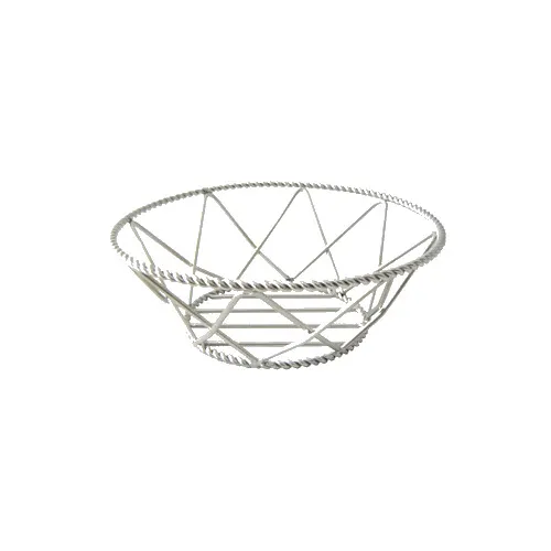 GET 4-81433 Braided Basket, 8" Dia. x 3"H, Round, Stainless Steel, Restaurant Food Serving Accessory