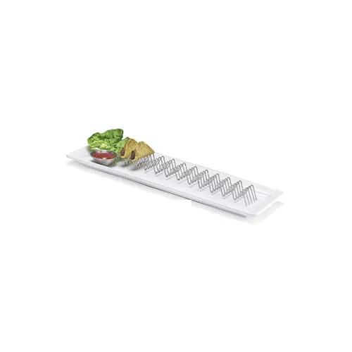 GET 4-81828 Mini Taco Holder, 15" x 2" x 1", Stainless Steel, Holds 11 or 12 Tacos