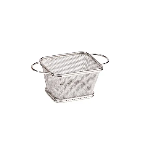 GET 4-81865 Clipper Mill Fry Basket, 4" x 3-1/4" x 2-1/4", Stainless Steel, Round Handle