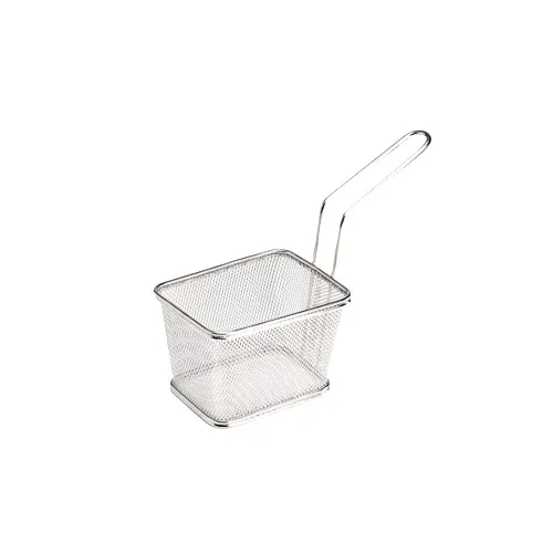 GET 4-81868 Commercial Serving Fry Basket, 5" x 4" x 3-1/4", Rectangular, Stainless Steel