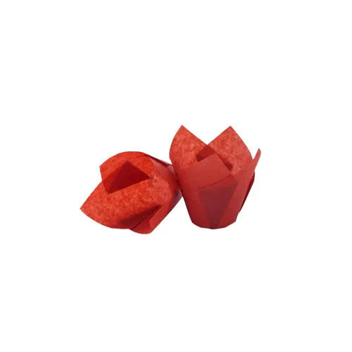 GET 4-T550 Food-Safe Tulip Inserts, 4" x 4", Red, Paper, 1000 Pieces/Case