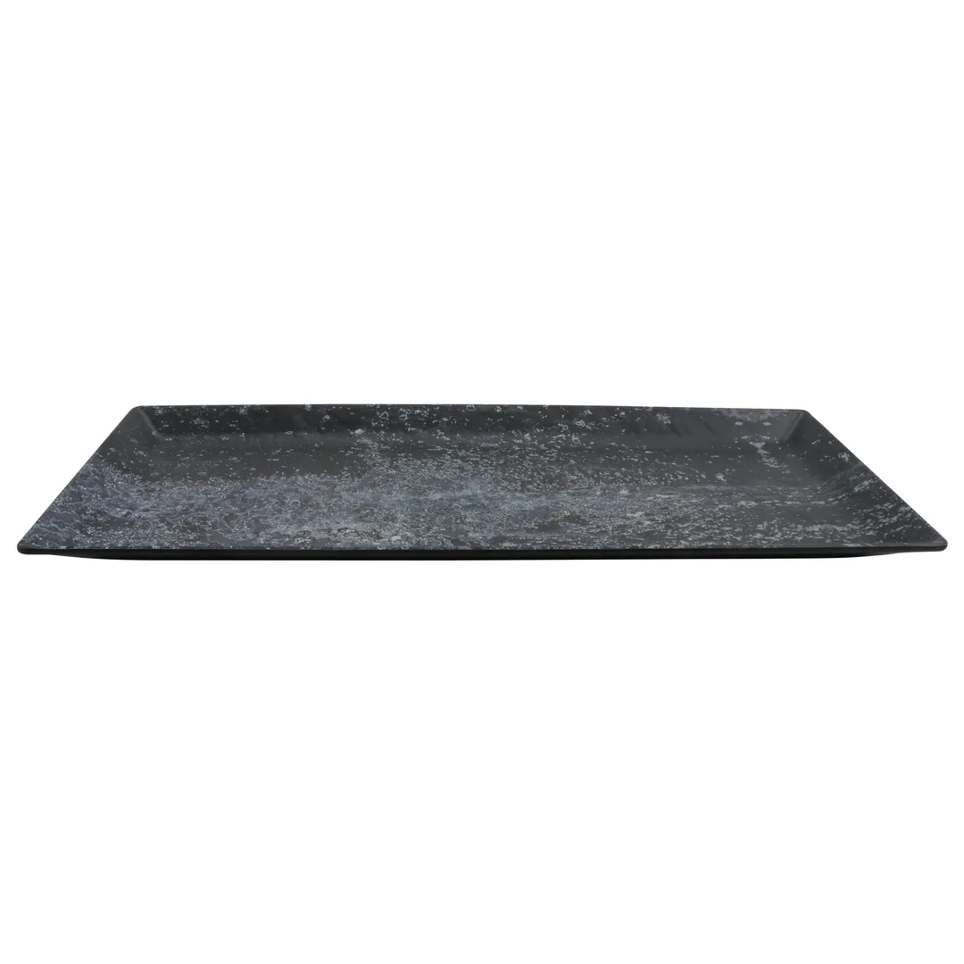 GET 50094-WP Rectangular Serving Tray, 19"L x 7.5"W x 1"H, Melamine, Weathered Pewter, Gray