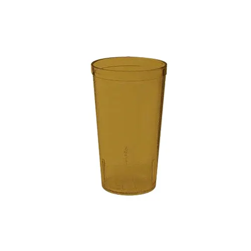 GET 6612-1-A Tumbler – 12 oz. Amber Textured SAN, 3" Dia × 5-1/8" H, BPA‑Free, NSF – 1 Dozen