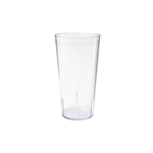 GET 6620-1-CL Clear Tumbler, 20 Oz, 3-1/2" Dia. X 6-1/2"H, Textured, SAN, BPA Free - 1 Dozen