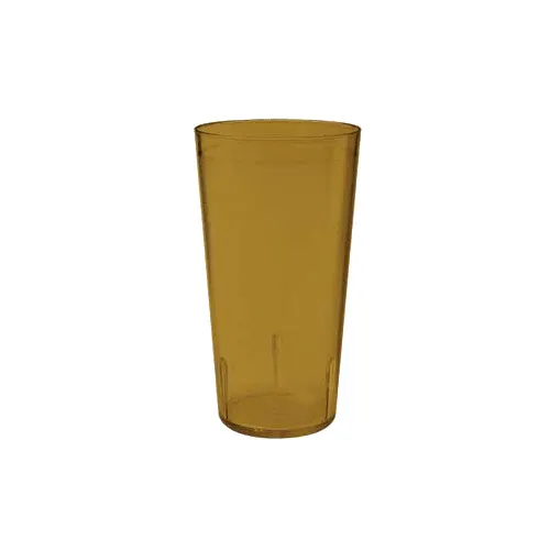 GET 6632-1-A Amber Tumbler, 32 Oz, 3-7/8" Dia. X 7-1/4"H, Textured, SAN, BPA Free - 1 Dozen