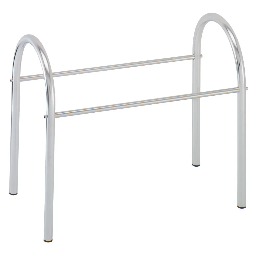 GET 8174020 Frilich Stand, 25" x 12" x 19-9/10" H, Stainless Steel Silver, 1‑2 Tier, Height 17‑20"