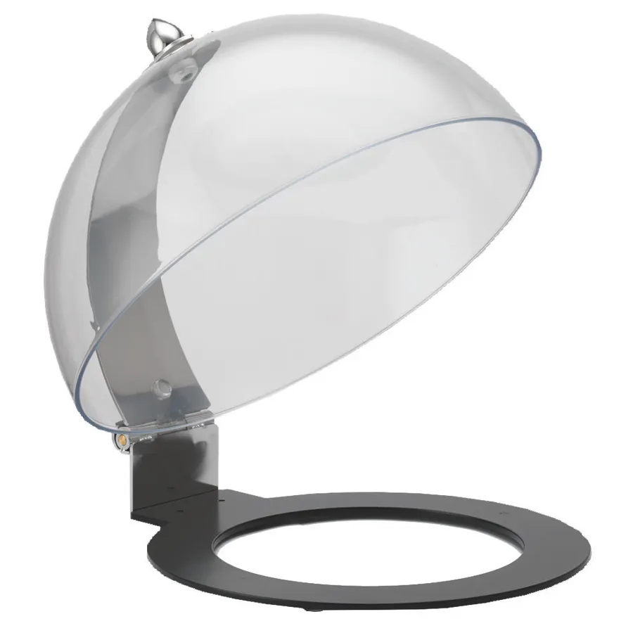 GET 8177020 Frilich Unison Buffet Dome, 12" Dia x 12-1/5" H, Hinged Cover with Handle and Hood