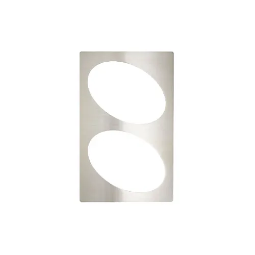 GET 82723B6 Tile Servingware Inset, 21-11/16" x 13.25" Stainless Steel with Two Oval Cut‑Outs
