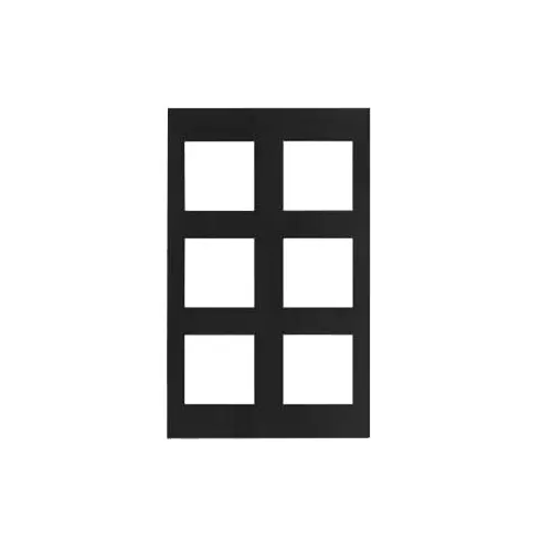 GET 82738B19 Tile Inset With Six Square Cut-Outs, 21-11/16" X 13-1/4", Stainless Steel
