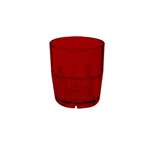 GET 9909-1-R Bahama Rock Tumbler, 9 Oz., 3-1/4" Dia. x 3-1/2" H, Red SAN, BPA‑Free NSF - Dozen