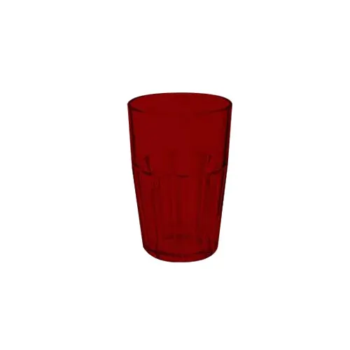 GET 9910-1-R Bahama Double Rock Tumbler 10 Oz 3-1/8" Dia 4-3/4" H Red Smooth SAN - Dozen