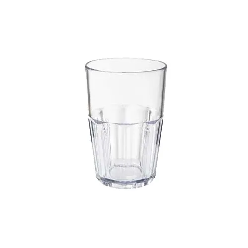 GET 9914-1-CL Bahama Double Rock Tumbler, 14 Oz, Clear Smooth SAN, 3-7/16" Dia. x 5" H, 1 Dozen