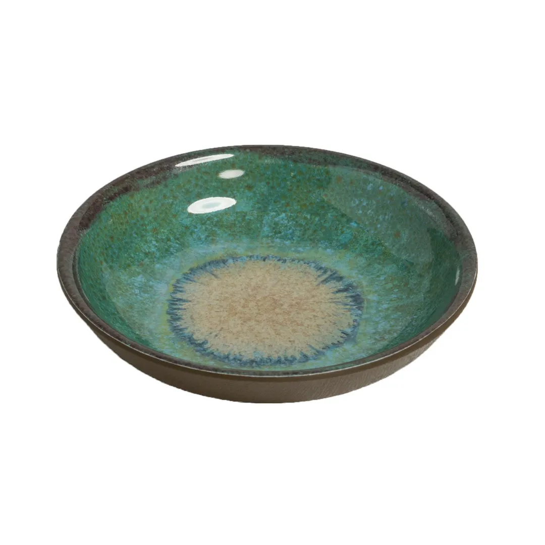 GET AM102 Cheforward Amaze Ramekin, 2-3/10 Oz., 4" Dia. x 1/2" H, Round, Turquoise Iris, BPA-Free Melamine