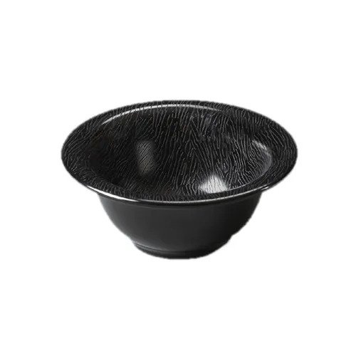 GET B-105-EW-BK Bowl, 10 Oz 5‑1/2" Dia x 2‑1/4" H, Black Melamine, Dishwasher‑Safe, NSF - 1 Dozen
