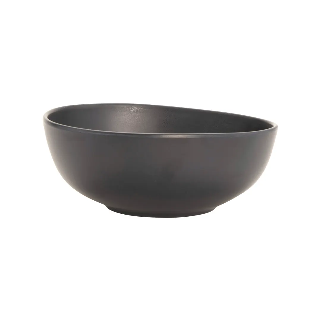GET B-1200-DG Riverstone Side Dish Bowl, 5" Dia. 2" H, 12-15 Oz, Dark Gray Melamine – 1 Dozen